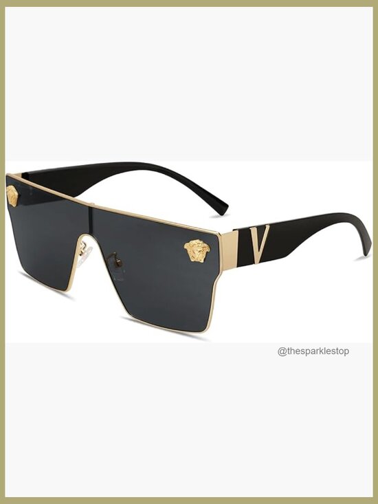 Oversized Square Sunglasses with UV Protection, Polycarbonate Lenses main image 4
